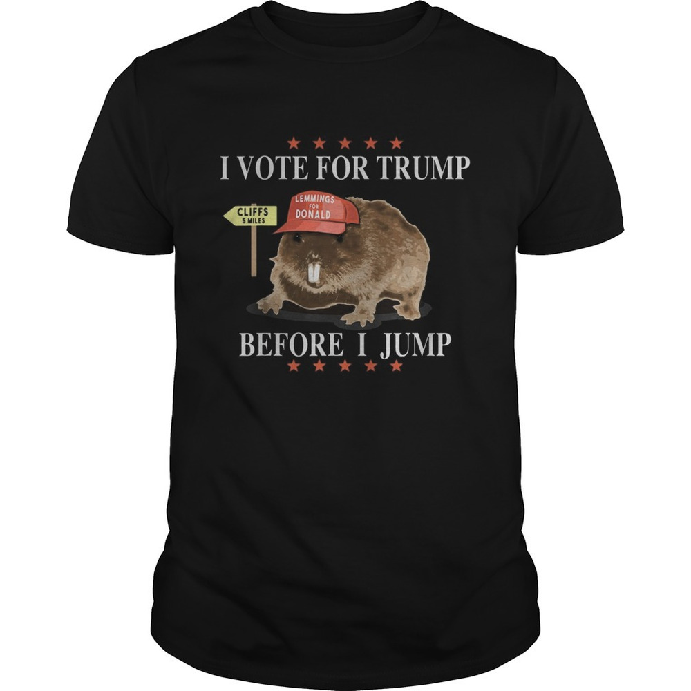 Mouse I Vote For Before I Jump Lemmings For Donald Stars Shirt - Picture 1 of 4